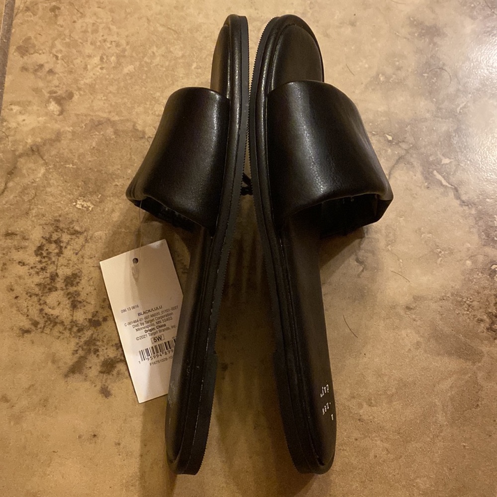 (163) NWT Women’s Black LuLu Flats by a new day. Size 5W - Picture 10 of 11